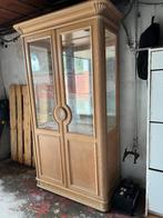 Klassieke vitrinekast, tafel in travertin en  4 stoelen, Ophalen