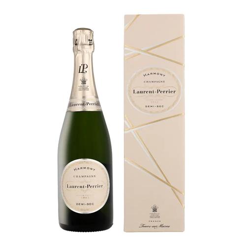Laurent Perrier Demi Sec champagne 75cl + cadeauverpakking, Collections, Vins, Neuf, Champagne, France, Enlèvement ou Envoi