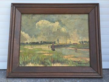 Huile sur panneau nieuport signe maurice de korte beschikbaar voor biedingen
