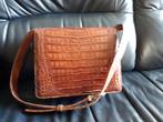 vintage handtas echt krokodil leder, Ophalen, Zo goed als nieuw, Bruin, Leer