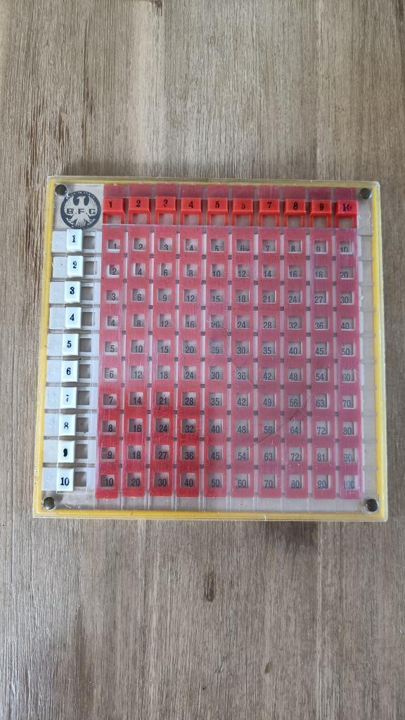 Vintage vermenigvuldigingspel Pitagorica Tavola B.F, Antiek en Kunst, Antiek | Speelgoed, Ophalen of Verzenden