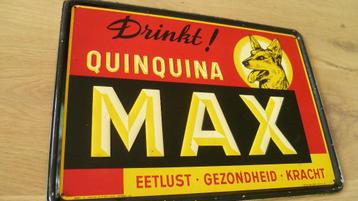 Blikken bordje Quinquina MAX van 1950 eetlust , kracht ... beschikbaar voor biedingen