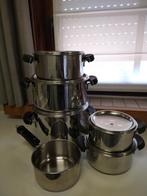 5 kookpotten en 1 steelpan, Huis en Inrichting, Keuken | Potten en Pannen, Ophalen, Zo goed als nieuw