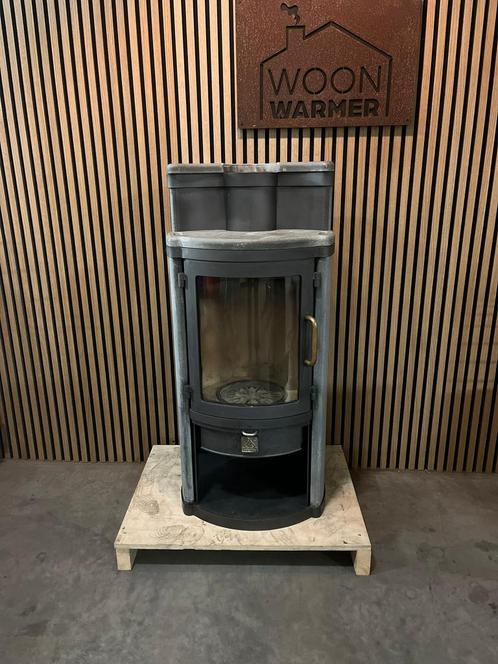 25021 Speksteenkachel Dan Scan 6kw🔥, Huis en Inrichting, Kachels, Gebruikt, Vrijstaand, Houtkachel, Hout, Ophalen