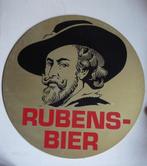 Rubens bier kartonnen reclamebord diameter 48 cm, Verzamelen, Ophalen of Verzenden, Gebruikt, Reclamebord, Plaat of Schild, Overige merken