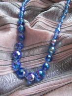 ketting-aurora borealis-gefacetteerde glaskralen-1950-VINTAG, Handtassen en Accessoires, Antieke sieraden, Ophalen of Verzenden