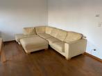 Beige zitbank, Ophalen, Gebruikt, Hout