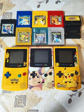 Game Boy Color Pokémon Editions met games beschikbaar voor biedingen