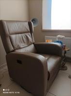 Lederen beige relax zetel, Huis en Inrichting, Ophalen