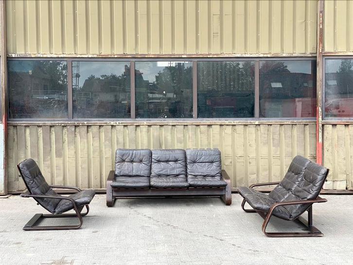 Scandinavische sofaset, ca 1980’s, Antiek en Kunst, Antiek | Meubels | Stoelen en Sofa's, Ophalen