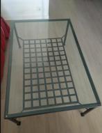 TABLE DE SALON fer forge et verre, Métal, 100 à 150 cm, Rectangulaire, 50 à 100 cm