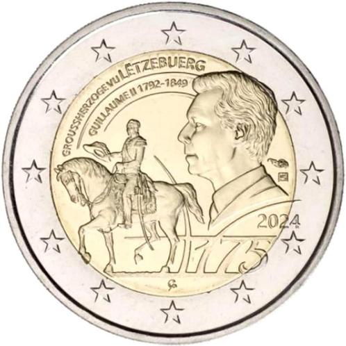 2 euros Luxembourg 2024 - Grand-Duc Guillaume II (UNC), Timbres & Monnaies, Monnaies | Europe | Monnaies euro, Monnaie en vrac
