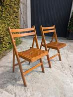 Set vintage klapstoelen, Ophalen, Gebruikt