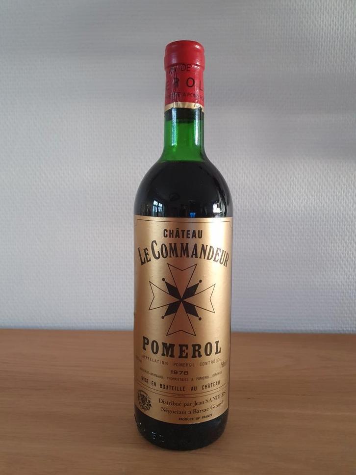 CHATEAU LE COMMANDEUR - 1978 - Pomerol - 75 cl, Verzamelen, Wijnen, Nieuw, Rode wijn, Frankrijk, Vol, Ophalen of Verzenden