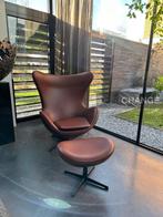 Fritz Hansen EGG Chair met Foot Stool stof of leder NIEUW, Ophalen, Nieuw, Metaal, High-end Furniture