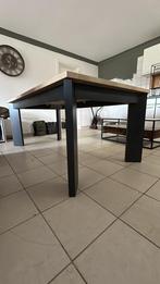 tafel, Ophalen, 100 tot 150 cm, Hout & zwart, Zo goed als nieuw