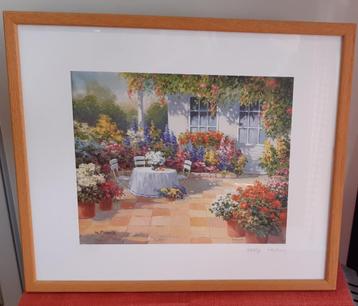 artist-signed print van Helge Fabris  (bloementerras) beschikbaar voor biedingen
