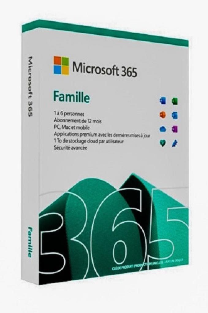 Microsoft Office 365 Famille - 6 utilisateurs - 12 mois - PC, Informatique & Logiciels, Logiciel Office, Neuf, Android, iOS, ChromeOS