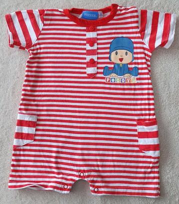 Combinaison courte lignée blanc rouge - T12m - Pocoyo - NEUF beschikbaar voor biedingen
