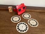 Rode view-master viewmaster 4 schijfjes 3D vintage antiek, Ophalen of Verzenden