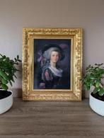 Peinture sur toile Portrait fille noble style Louis XVI, Ophalen of Verzenden