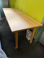 Massief eiken handgemaakte gezandstraalde eettafel, Huis en Inrichting, Ophalen, Zo goed als nieuw
