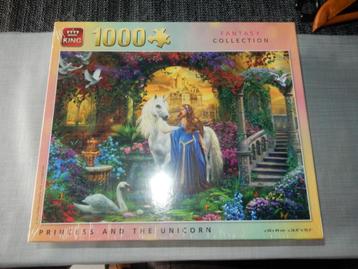 nr.1563 - Puzzel prinses en de eenhoorn - 1000 stukjes - nie