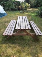 Cederhouten picknicktafel, Tuin en Terras, Picknicktafels, Ophalen, Zo goed als nieuw