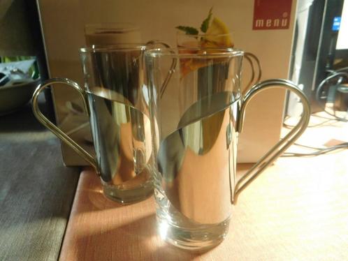 Set van 2 Deense glazen van het merk Menu, Verzamelen, Glas en Drinkglazen, Nieuw, Overige typen, Ophalen of Verzenden
