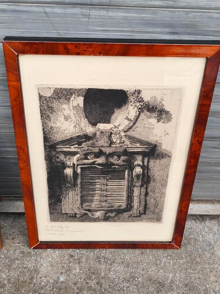 Eau-forte signe François marechal, Antiquités & Art, Art | Eaux-fortes & Gravures, Enlèvement ou Envoi