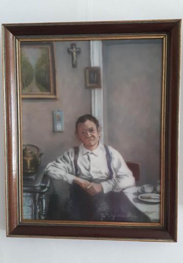 Zeer mooi Schilderij * Rust na maaltijd * gesigneerd, Enlèvement