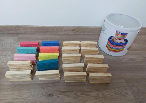Hema platte bouwblokken 200-delig - 3 beschikbaar, Kinderen en Baby's, Speelgoed | Bouwstenen, Gebruikt, Overige merken, Ophalen