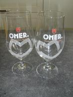 Twee glazen OMER, Verzamelen, Glas en Drinkglazen, Nieuw, Ophalen of Verzenden, Bierglas