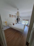 Lit + sommier Ikea Bed + bedbodem 160x200, Maison & Meubles, Chambre à coucher | Lits, Queen size, Enlèvement, Utilisé, Blanc