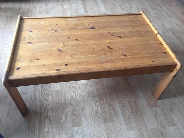 Superbe table basse de salon en pin massif naturel neuve, Huis en Inrichting, Tafels | Salontafels, Zo goed als nieuw, Grenenhout