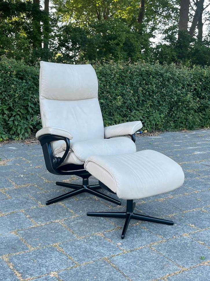 Stressless relax fauteuil met voetenbank, Huis en Inrichting, Fauteuils, Zo goed als nieuw, Ophalen of Verzenden