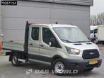 Ford Transit 105pk Euro6 Trekhaak Open Laadbak Dubbel cabine, Auto's, Euro 6, 4 cilinders, 7 zetels, Bedrijf