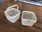 2 opbergmandjes, Huis en Inrichting, Woonaccessoires | Schalen en Manden, Overige materialen, Mand, Vierkant, Nieuw