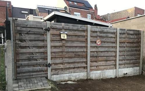 Cloture avec porte de jardin, Tuin en Terras, Schuttingen, Hout, Ophalen