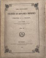 Table Chronologique des Chartes et diplomes Imprimes 1896, Antiquités & Art, Antiquités | Livres & Manuscrits, Enlèvement ou Envoi