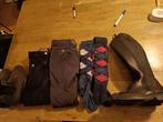 Paardrij schoenen, laarzen, kousen, broeken, Ophalen