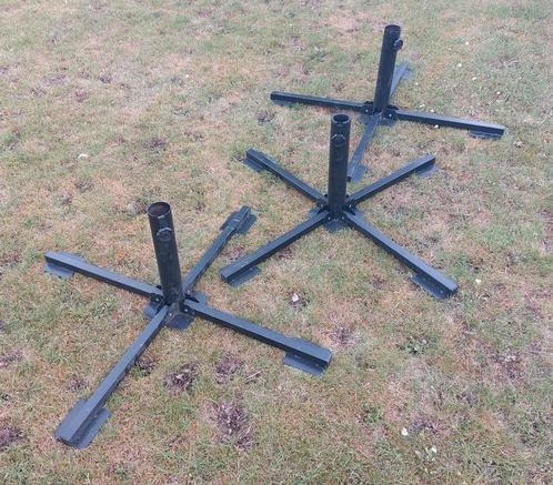 Opvouwbare paraplupoten, Tuin en Terras, Parasols, Zo goed als nieuw, Ophalen