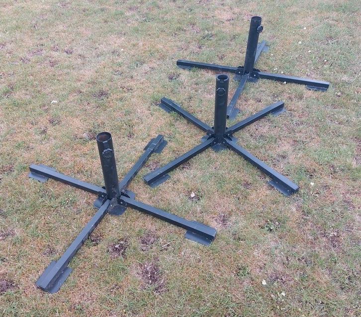 Opvouwbare paraplupoten, Tuin en Terras, Parasols, Zo goed als nieuw, Ophalen