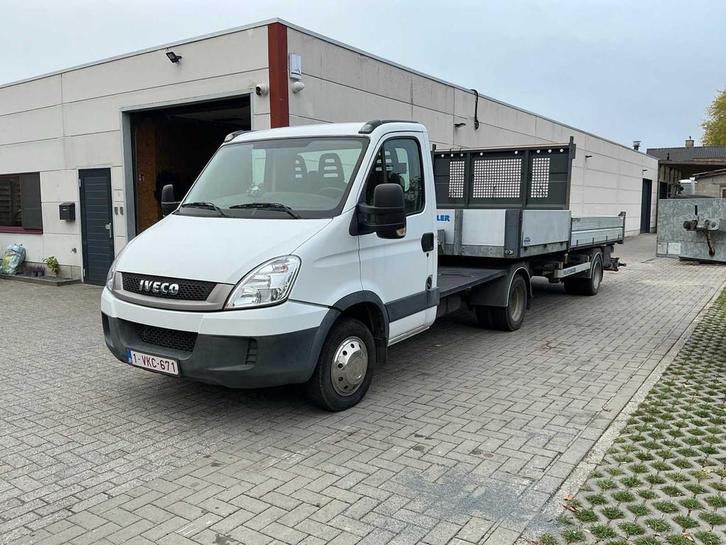 2010 Iveco Daily Vrachtwagen met 2 opleggers, Auto's, Vrachtwagens, Bedrijf, Iveco, Overige brandstoffen