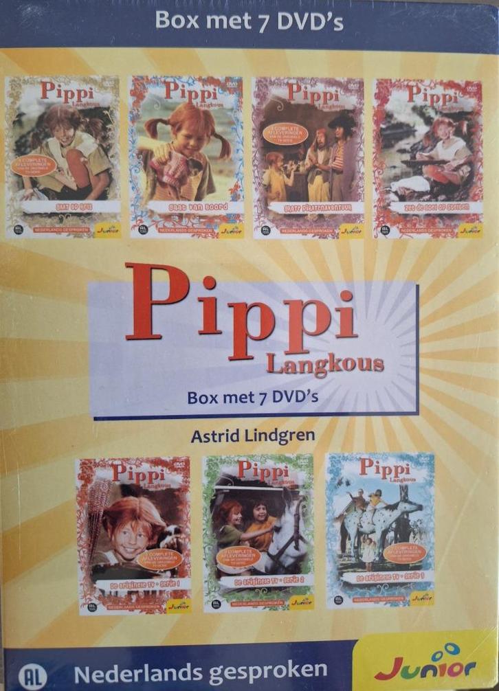 Pippi Langkous Astrid Lundgren 7 dvd box, Cd's en Dvd's, Dvd's | Kinderen en Jeugd, Nieuw in verpakking, Tv fictie, Avontuur, Boxset