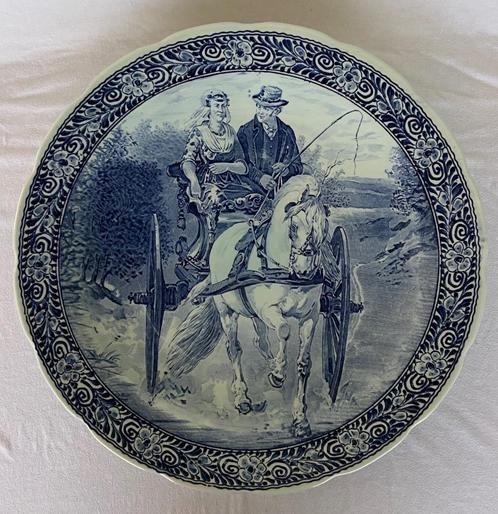 Delfts blauw bord, Antiek en Kunst, Curiosa en Brocante, Ophalen