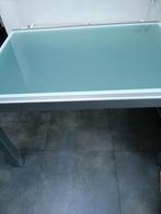 Glazen tafel, Huis en Inrichting, Tafels | Eettafels, Ophalen, 100 tot 150 cm, 50 tot 100 cm, Zo goed als nieuw