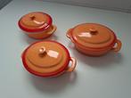 3 mini ovenpannetjes met deksel, Huis en Inrichting, Keuken | Potten en Pannen, Verzenden, Nieuw, Overige materialen, Overige typen