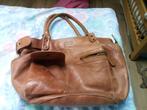 vintage leren tas van ikks, Ophalen, Gebruikt, Bruin