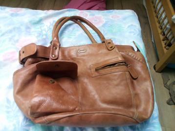 vintage leren tas van ikks beschikbaar voor biedingen